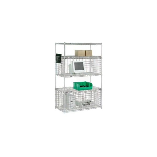 Global Equipment Nexel    Chrome Mini Security Module - 36"W x 18"D x 21"H - MSM183C