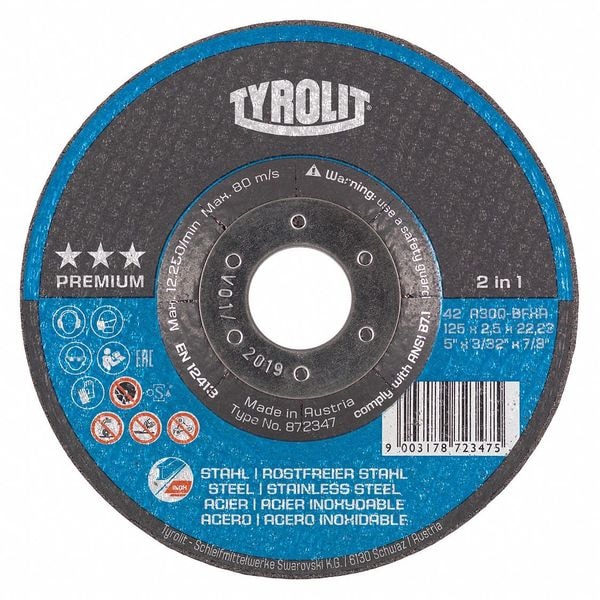 Rueda de rectificado Radiac Abrasives, T27, 6"x7/8", 24 granos, paquete de 10 - 34251164