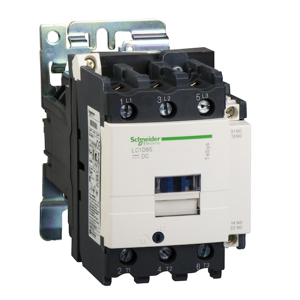 Contactor magnético IEC de Schneider Electric, 3 polos, 24 V CC, 80 A - LC1D806BD
