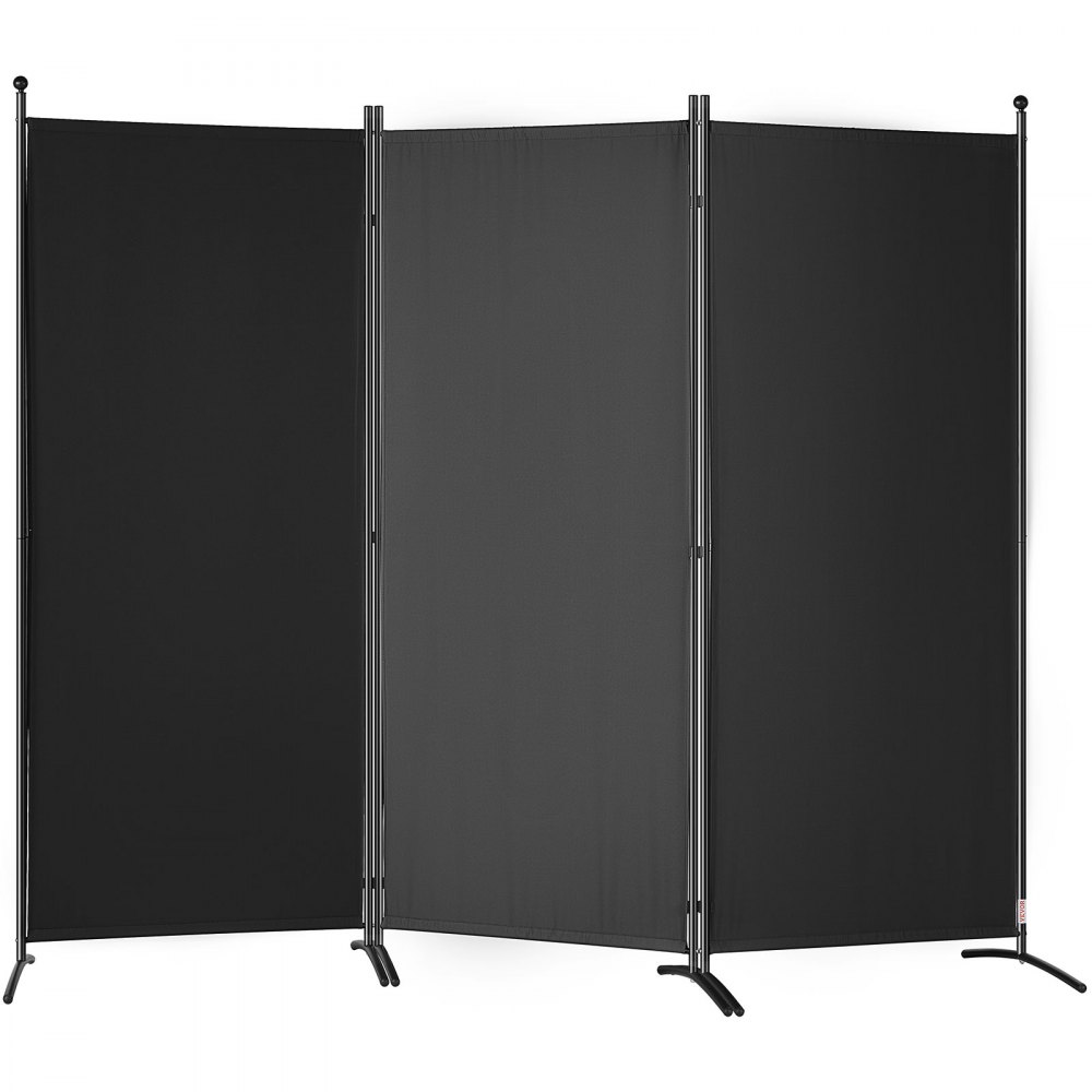 VEVOR Room Divider, 6.1 ft （102×71inch）Room Dividers and Folding Privacy Screens (3-panel), Fabric Partition Room Dividers for Office, Bedroom, Dining Room, Study, Freestanding, Black - BLP310271INCHBQA9V0