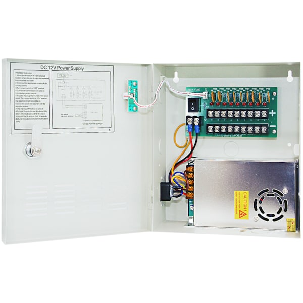 Accessories 12V DC, 9CH 10 Amp Power Box, PTC Fuse, UL listed - CP1209-10A-UL
