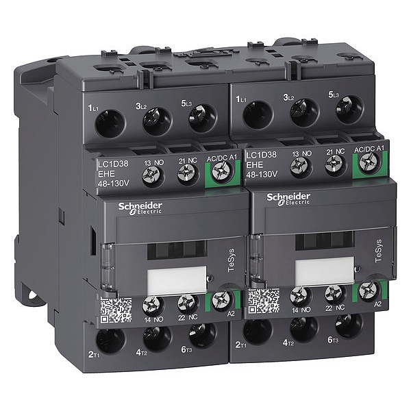 Contacto magnético IEC de Schneider Electric, 3 polos, 48 a 130 V CA/CD, 38 A, Reversión: Sí - LC2D38EHE