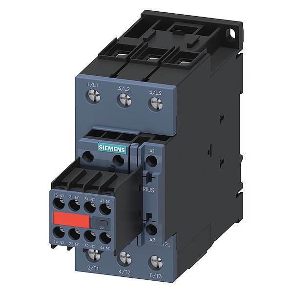 Contacto magnético IEC de Siemens, 3 polos, 24 V DC, 52 A, Reversa: No - 3RT20361KB443MA0