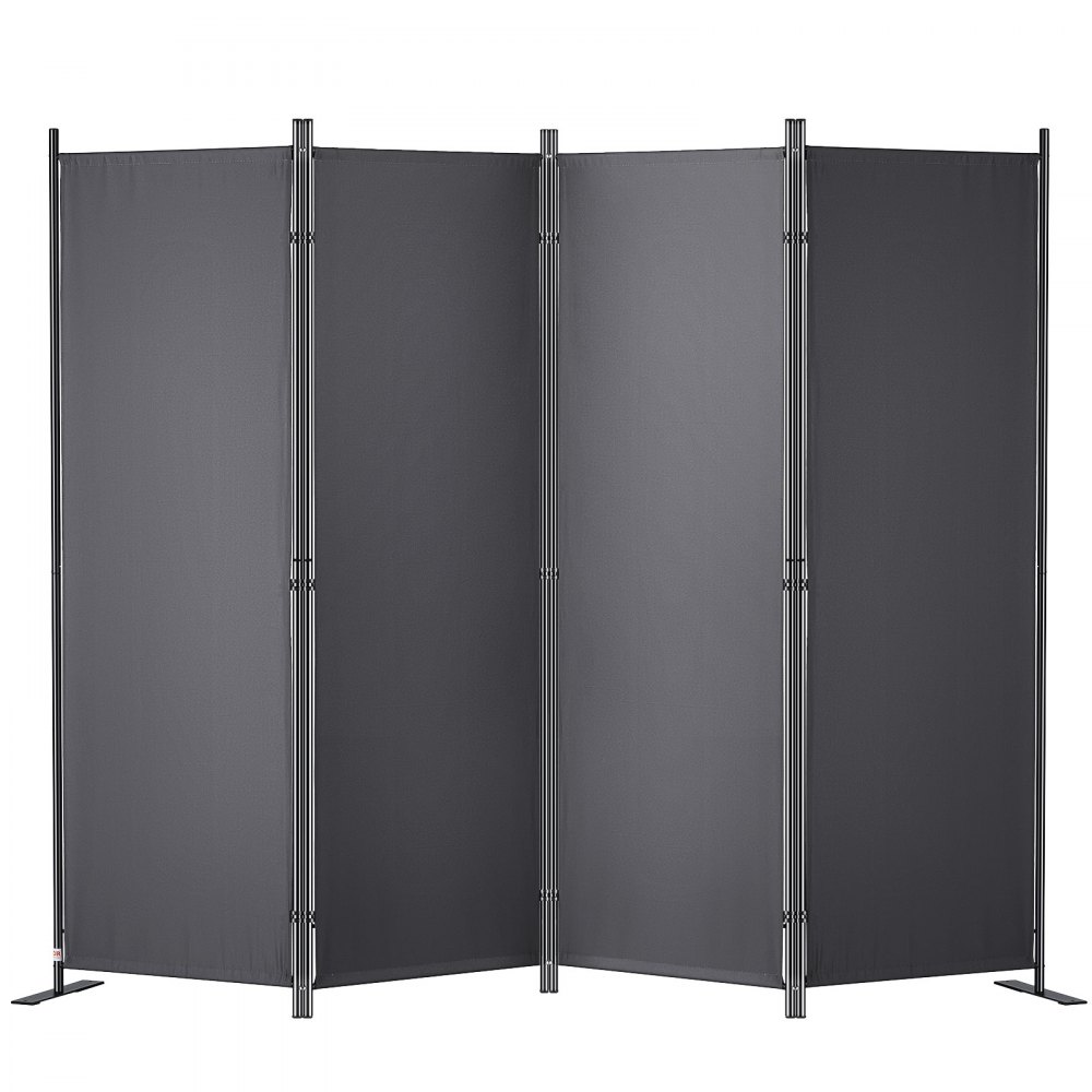 VEVOR Room Divider, 5.6 ft （88×67.5inch）Room Dividers and Folding Privacy Screens (4-panel), Fabric Partition Room Dividers for Office, Bedroom, Dining Room, Study, Freestanding, Grey - BLP488675INCHI8DHV0