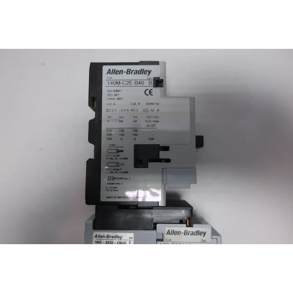 Arrancador combinado de 5KW de 3 fases 2.5-4A AMPs 120V-AC - 190E-AND2-CB40C