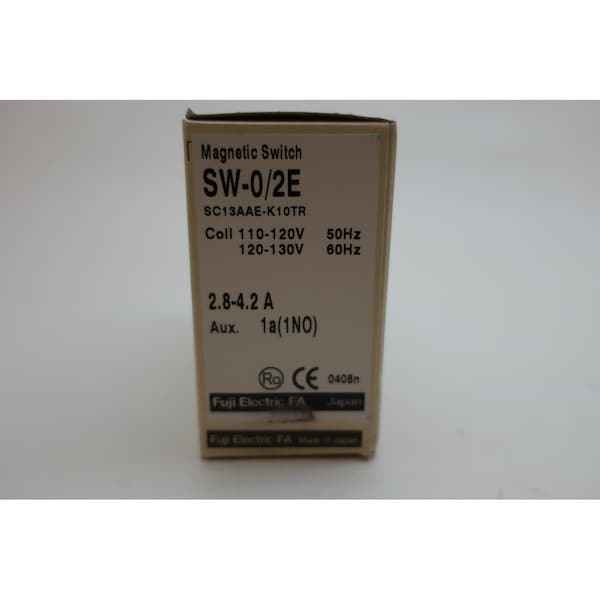 Interruptor magnético de 2.8-4.2A Amp 110-120/120-130V-AC Starter de voltaje completo - SW-0/2E de Fuji Electric.