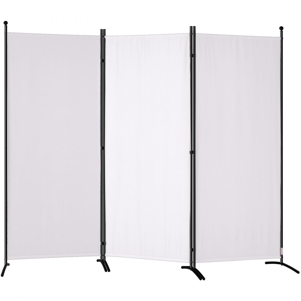 VEVOR Room Divider, 6.1 ft （102×71inch）Room Dividers and Folding Privacy Screens (3-panel), Fabric Partition Room Dividers for Office, Bedroom, Dining Room, Study, Freestanding, White - BLP310271INCHGODYV0
