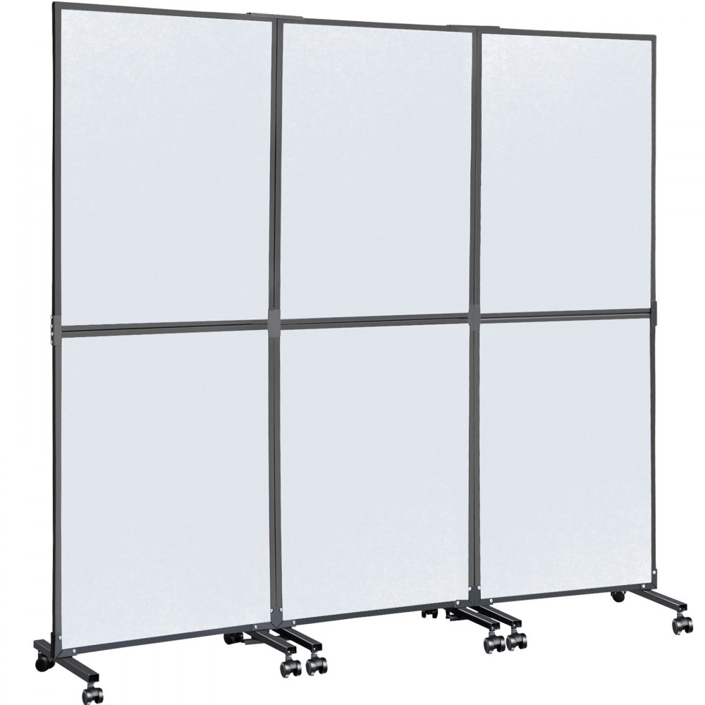 VEVOR Acoustic Room Divider 72" x 66" Office Partition Panel 3 Pack Office Divider Wall Cool Gray Office Dividers Partition Wall Polyester & 45 Steel Cubicle Wall Reduce Noise and Visual Distractions - LDSGYPF7266SPLHS1V0