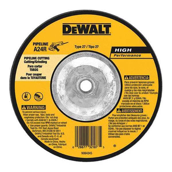 Rueda de alto rendimiento para tuberías de 5" x 1/8" x 5/8"-11 de Dewalt - DW8436.