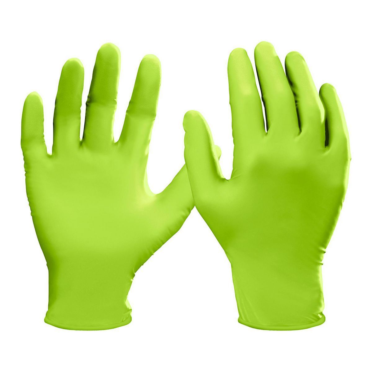 Guantes de nitrilo sin polvo Hardy de 5 mil, paquete de 100, tamaño grande, verde - 56922