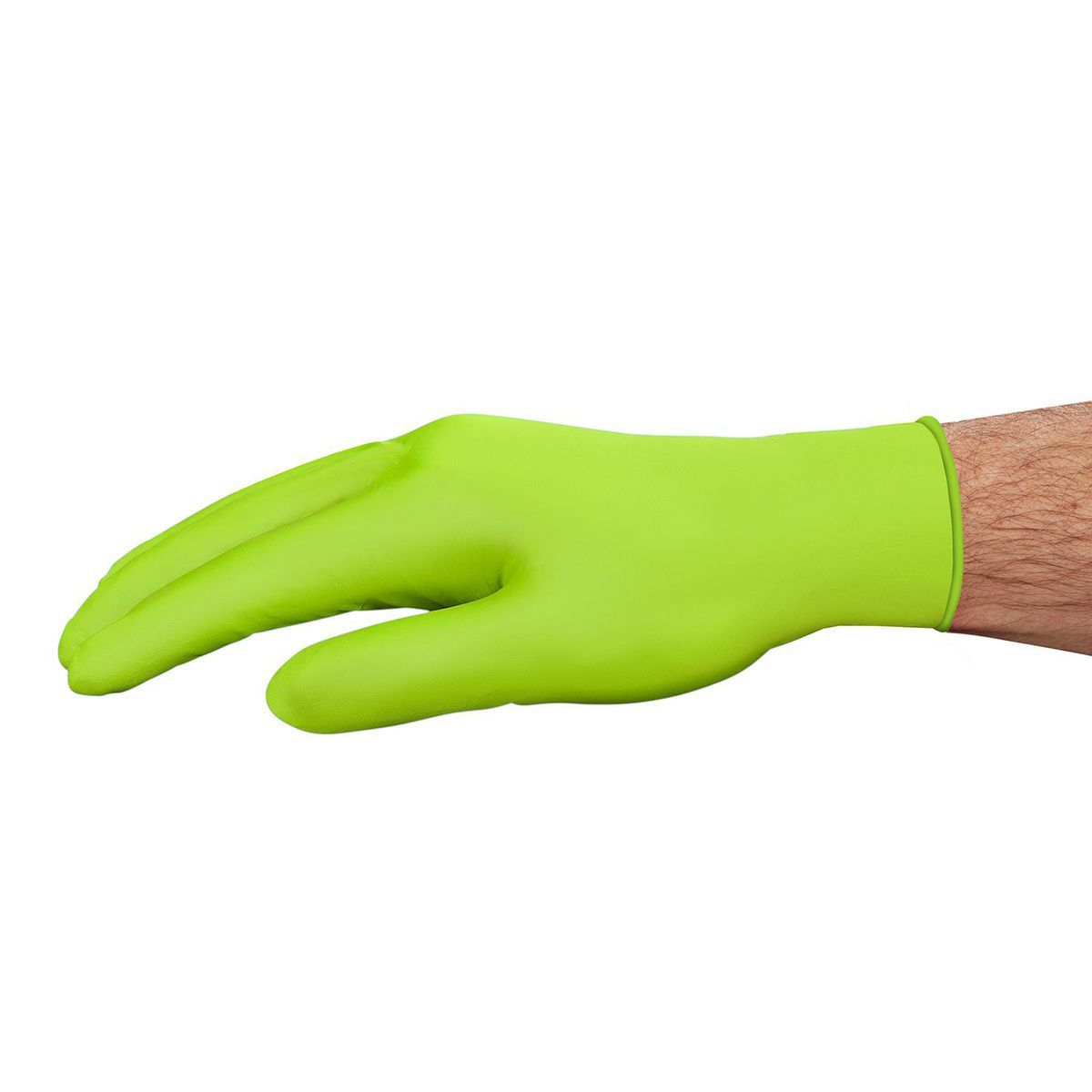 Guantes de nitrilo sin polvo Hardy de 5 mil, paquete de 100, tamaño grande, verde - 56922