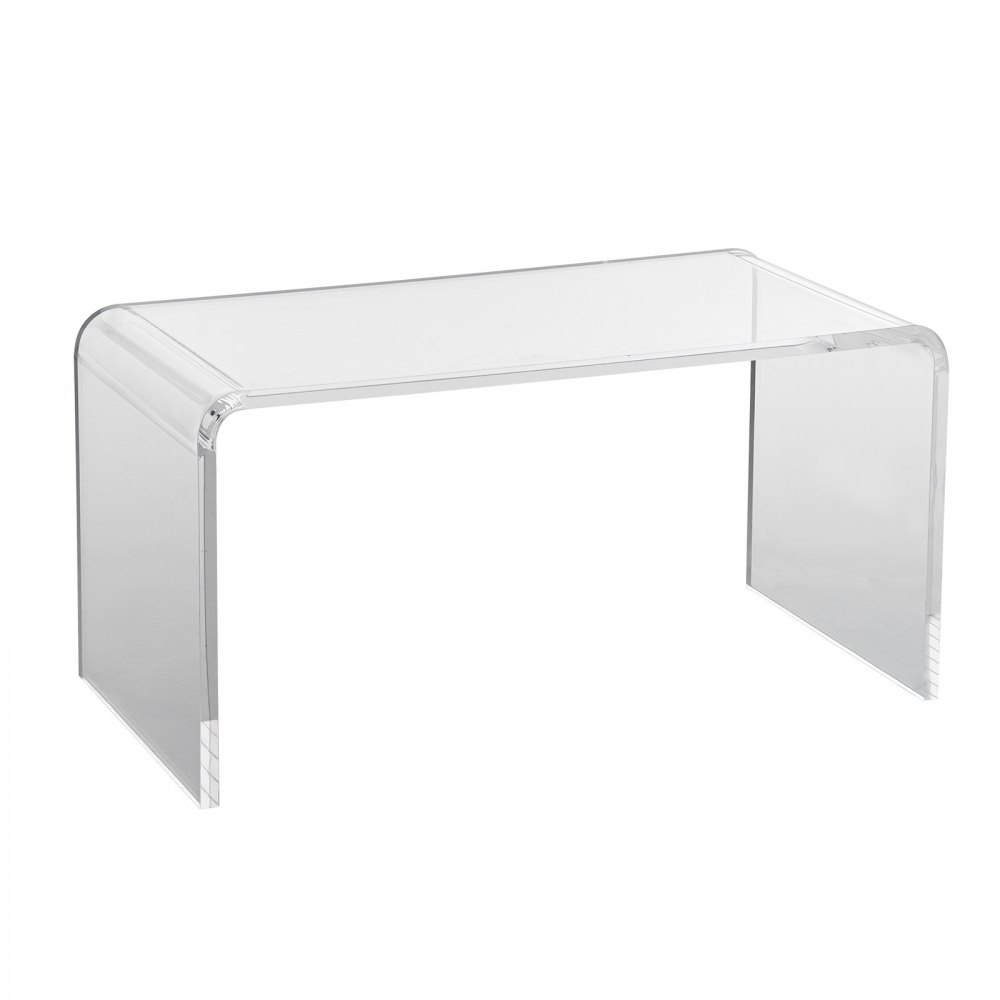 VEVOR Acrylic Coffee Table, C-Shaped Clear Acrylic End Table, 16.3 inch high Transparent Acrylic Side Table, for Coffee, Drink, Food, Snack used in Living Room, Courtyard, Terrace - YKLKFZXTMSDGUZ3PAV0