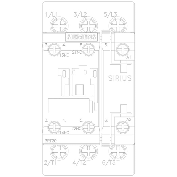 Contactor de potencia Siemens, 3 polos, 24V AC, 38 A - 3RT20281AB00