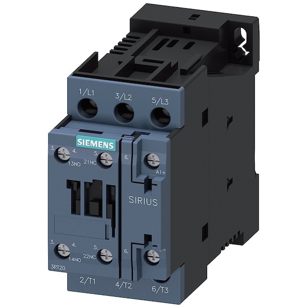 Contacto de potencia Siemens, 3 Polos, 24V DC, 17 A - 3RT20251KB40