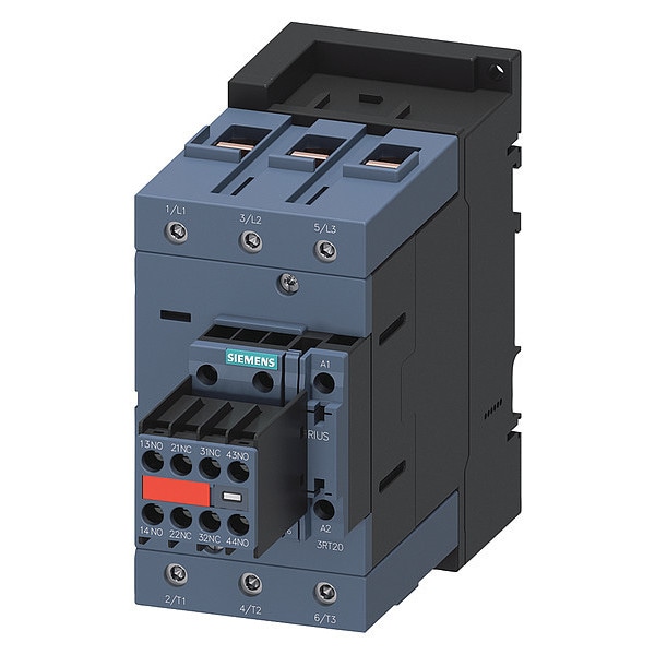 Contactor magnético IEC de Siemens, 3 polos, 110/120 V AC, 96 A, Reversión: No - 3RT20461AK643MA0