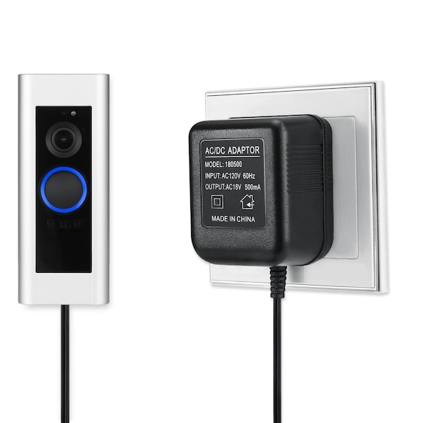 Wasserstein Power Supply Adapter, for Ring, Zmodo, Eufy, Arlo Essential Doorbells - RingDBA18VUSA