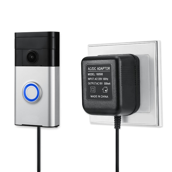 Wasserstein Power Supply Adapter, for Ring, Zmodo, Eufy, Arlo Essential Doorbells - RingDBA18VUSA