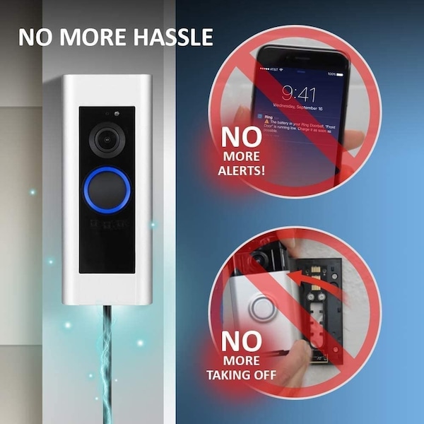 Wasserstein Power Supply Adapter, for Ring, Zmodo, Eufy, Arlo Essential Doorbells - RingDBA18VUSA
