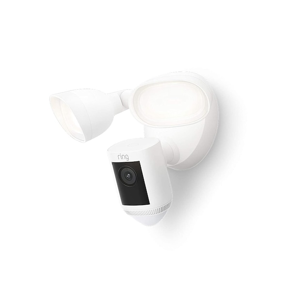 Ring Floodlight Cam Wired Pro Outdoor Wireless 1080p Surveillance Camera  White - RINB08FCWRXQR