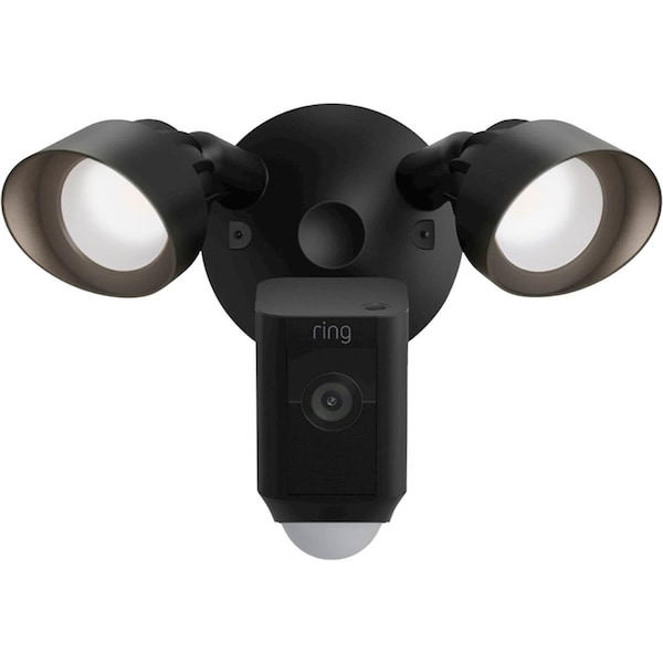Ring Floodlight Camera Wired Plus, Black - RIFLOODCAMPLUSBK