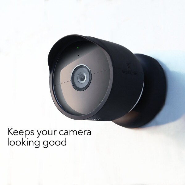 Wasserstein Silicone Case, Protective Cover, for Google Nest Cam Outdoor or Indoor, Battery, Black - NestCamSkinBlkUS