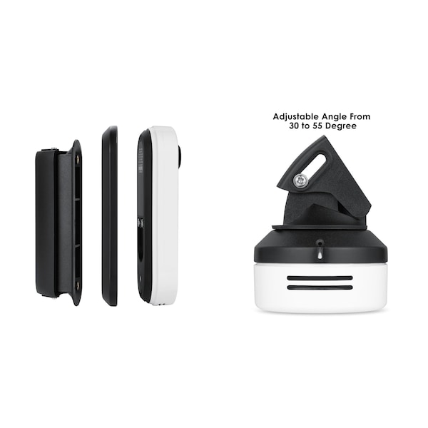 Wasserstein Doorbell Horizontal Wedge Wall Mount, 30 Deg to 55 Deg, for Arlo Essential Wired Video Doorbell, Black - ArloDoorbellMntBlkUS