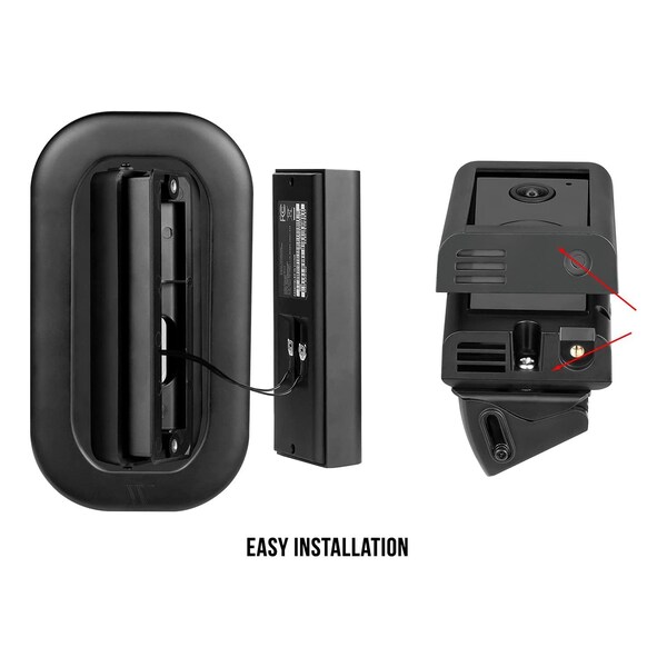 Wasserstein Doorbell Horizontal Adjustable Mount, and Wall Plate, 35 Deg to 55 Deg, for Ring Video Doorbell Wired - RingDBBatHorWdg+WlPltBlkUS