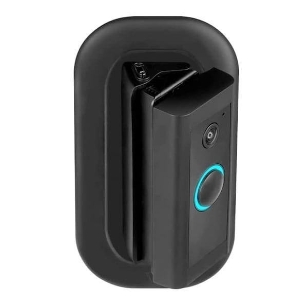 Wasserstein Doorbell Horizontal Adjustable Mount, and Wall Plate, 35 Deg to 55 Deg, for Ring Video Doorbell Wired - RingDBBatHorWdg+WlPltBlkUS