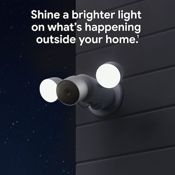 Google Nest Cam With Floodlight Outdoor Wired  Snow - GOOGA02411-US