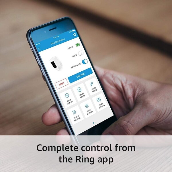 Ring Spotlight Cam Wirefree  White Battery - RIN8SB1S7-WEN0