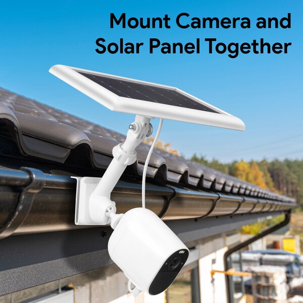 Wasserstein 2-in-1 Universal Camera Gutter Mount, for Wyze, Blink, Ring, Arlo, Eufy Camera, White - UnivGutterMountWhtUS