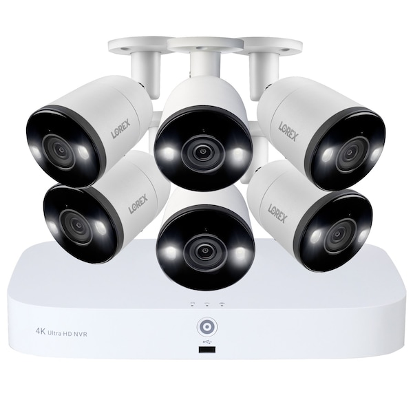 Lorex 8-Channel 4K UHD Outdoor Wired Analog Security System 6 Cameras - N84383-8ABF6-E