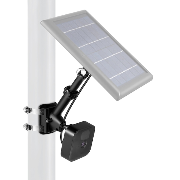 Wasserstein 2-in-1 Universal Camera Pole Mount, for Wyze, Blink, Ring, Arlo, Eufy Camera, Black - UnivPoleMountBlkUS