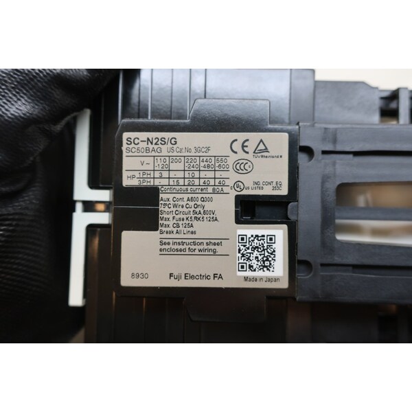 Arrancador de voltaje completo de 40Hp, 24-36A Amps, 24V-DC - SC50BAG 3GW2F0MY22K de Fuji Electric