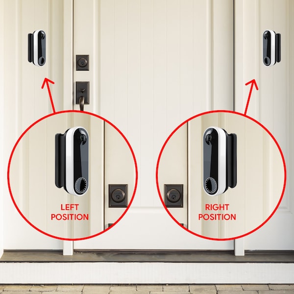 Wasserstein Doorbell Horizontal Wedge Wall Mount, 35 Deg to 55 Deg, for Arlo Essential Video Doorbell Wire-Free - ArloEssDBHorWedgeUS