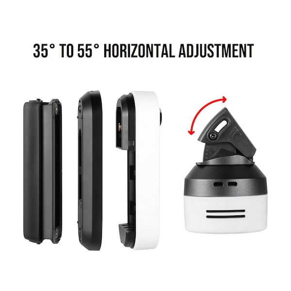 Wasserstein Doorbell Horizontal Wedge Wall Mount, 35 Deg to 55 Deg, for Arlo Essential Video Doorbell Wire-Free - ArloEssDBHorWedgeUS