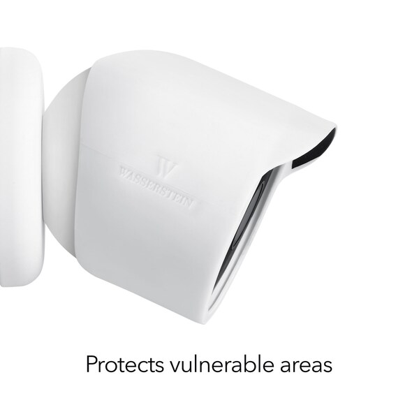 Wasserstein Silicone Case, Protective Cover, for Google Nest Cam Outdoor or Indoor, Battery, White - NestCamSkinWhtUS