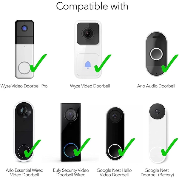 Wasserstein Power Supply Adapter, for Wyze, Nest, Eufy, Arlo Essential Video Doorbells - NestHello18VUSA