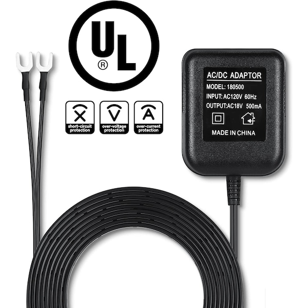 Wasserstein Power Supply Adapter, for Wyze, Nest, Eufy, Arlo Essential Video Doorbells - NestHello18VUSA