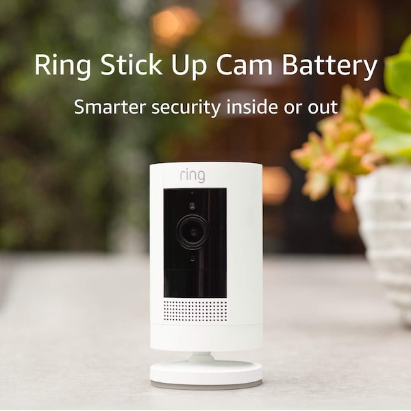 Ring Stick Up Cam Battery HD White Certified Refurbished - RINB082YTBWTS