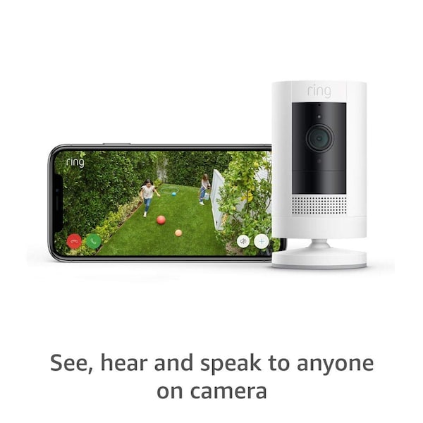 Ring Stick Up Cam Battery HD White Certified Refurbished - RINB082YTBWTS