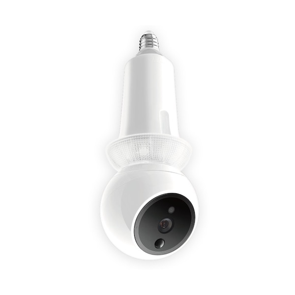 Amaryllo Zeus Biometric Auto Tracking Indoor E26 Light Bulb Wi-Fi Security Camera - ACR1501R23WHE26C1