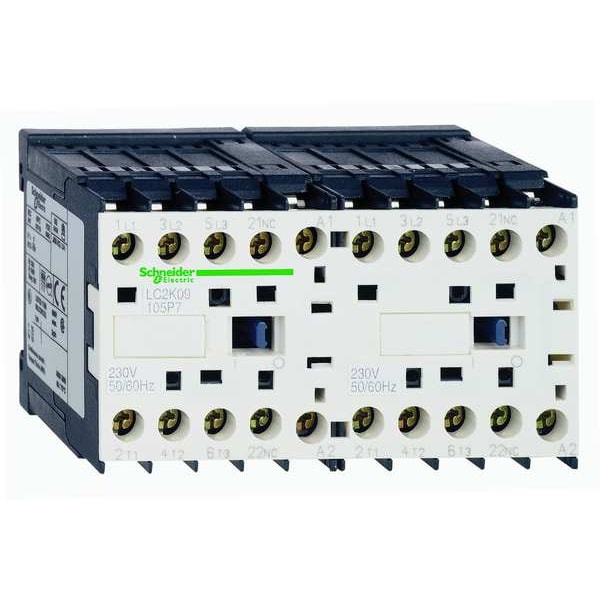 Contacto magnético IEC miniatura de Schneider Electric, 3 polos, 120 V CA, 6 A, Reversión: Sí - LC2K0601F7
