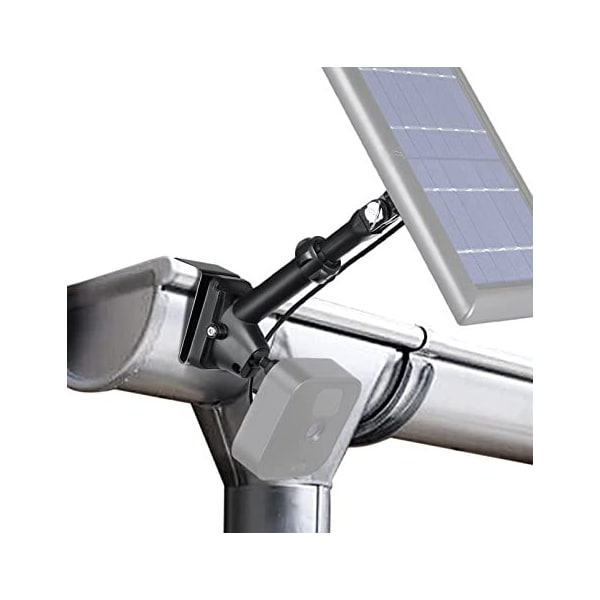 Wasserstein 2-in-1 Universal Camera Gutter Mount, for Wyze, Blink, Ring, Arlo, Eufy Camera, Black - UnivGutterMountBlkUS