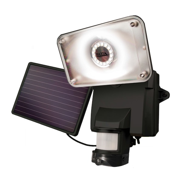 Maxsa Innovations Secure Motion-Activated Solar Security Video Camera/Floodlight - Black - 44642-CAM-BK