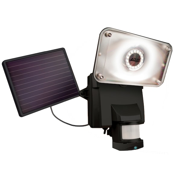 Maxsa Innovations Secure Motion-Activated Solar Security Video Camera/Floodlight - Black - 44642-CAM-BK