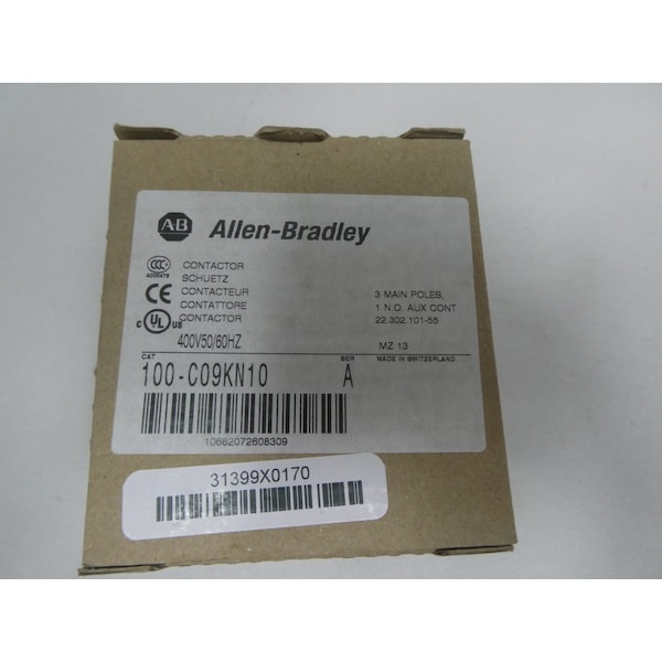 CONTACTOR AC de 400V-AC 25A 5HP - 100-C09KN10 de Allen Bradley