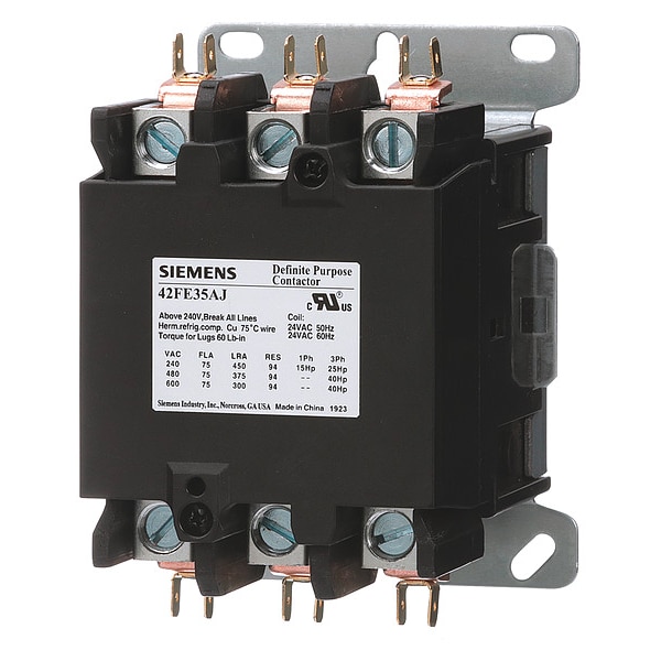 Contactor Siemens DefPurp, 110/110-120V AC, 3P, 75A - 42FE35AF