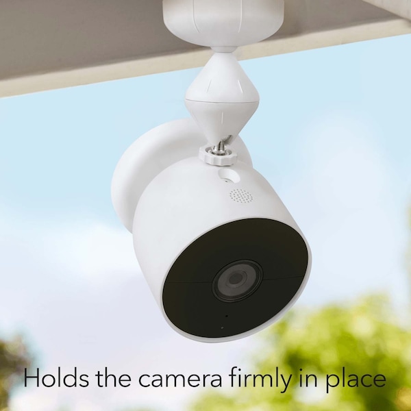 Wasserstein Premium Camera Wall Mount, for Google Nest Cam Battery, Designed for Google Nest - NestPremMntWhtUS