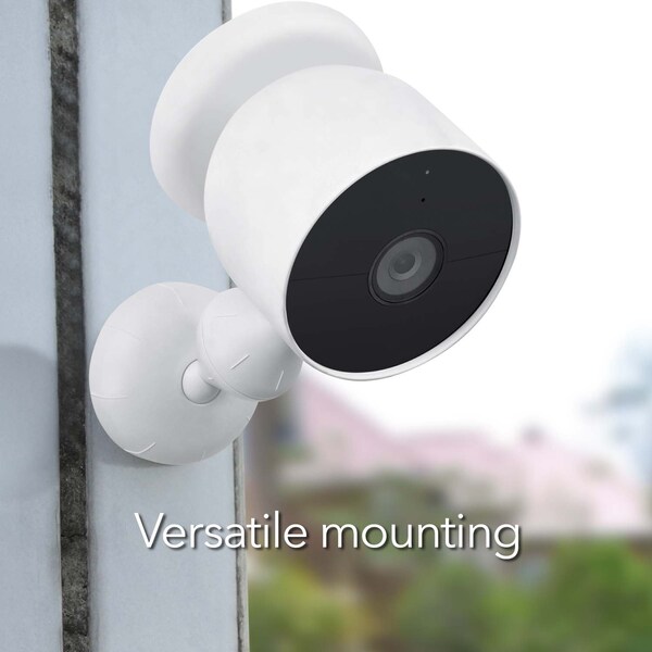 Wasserstein Premium Camera Wall Mount, for Google Nest Cam Battery, Designed for Google Nest - NestPremMntWhtUS